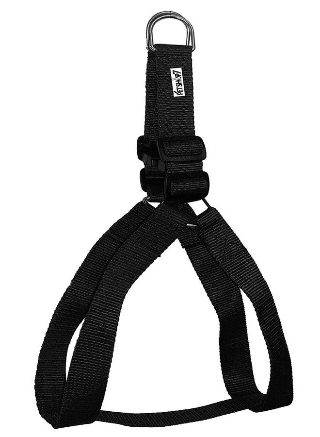 Skora Nylon Dog Harness .075 Inch - Black (Chest Size : 22-25 Inch) - Small